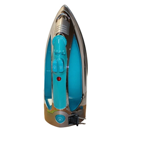 Sunbeam Turbo Steam Master Prof Iron Silver/Blue Model GCSBSP-201 Retractable Co - Picture 1 of 13